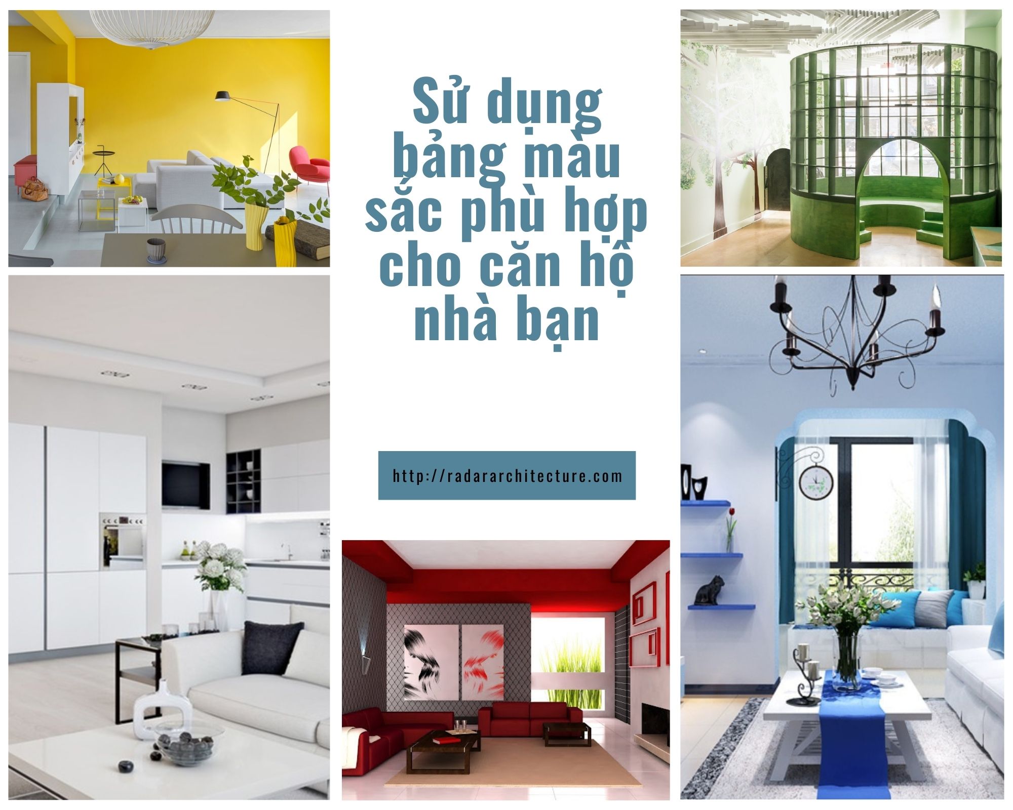 Sử dụng bảng màu sắc phù hợp cho căn hộ nhà bạn