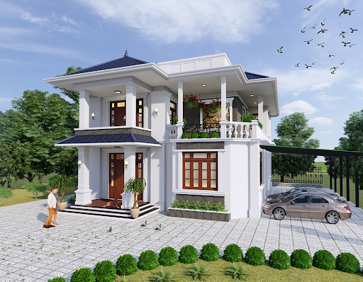 Không gian căn biệt thự mang phong cách tân cổ điển HOT năm 2021